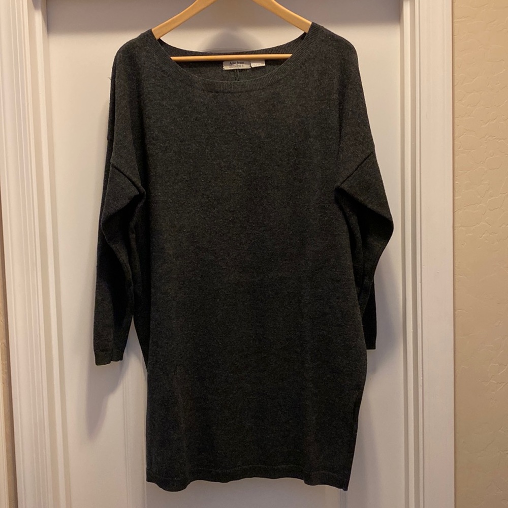 Acne Jeans grey merino wool sweater